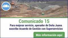 Para mejorar servicio, operador de Doña Juana suscribe Acuerdo de Gestión con Superservicios
