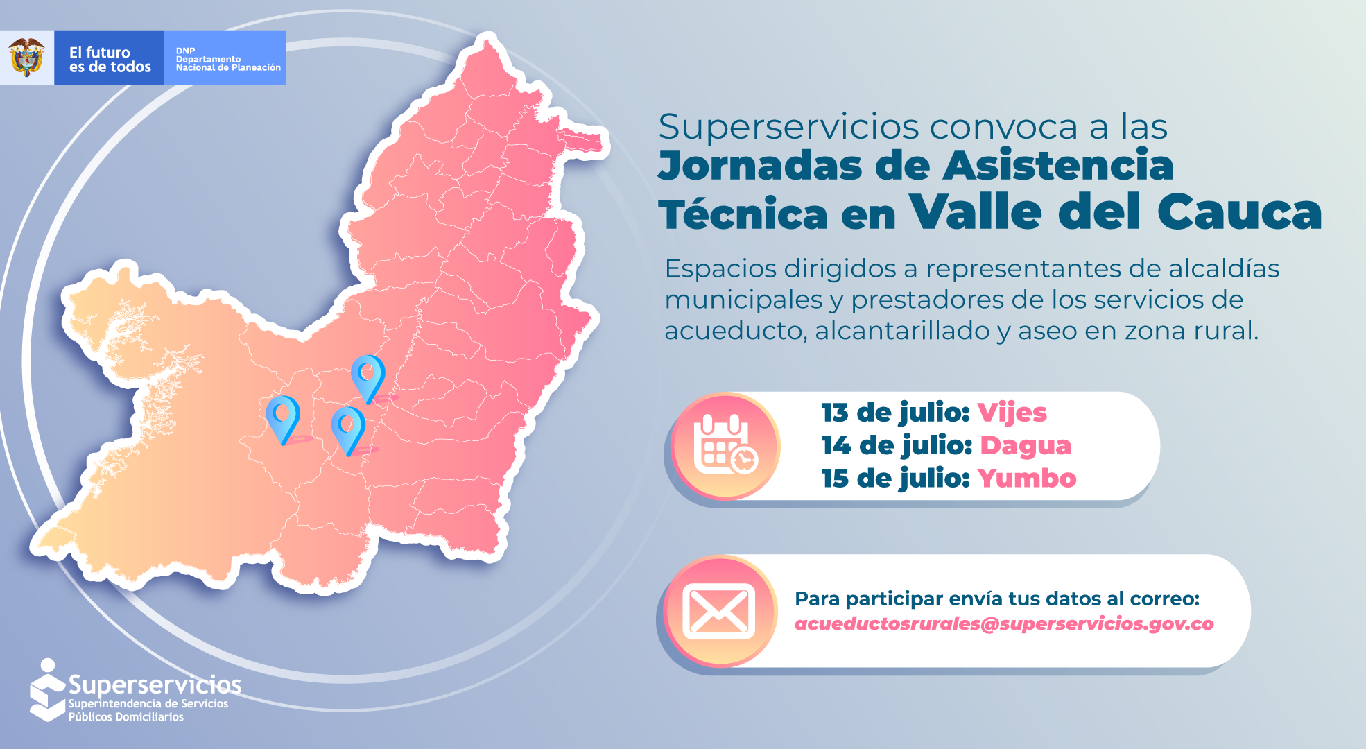 Jornadas de Asistencia Técnica en Vijes, Dagua y Yumbo - Valle del Cauca
