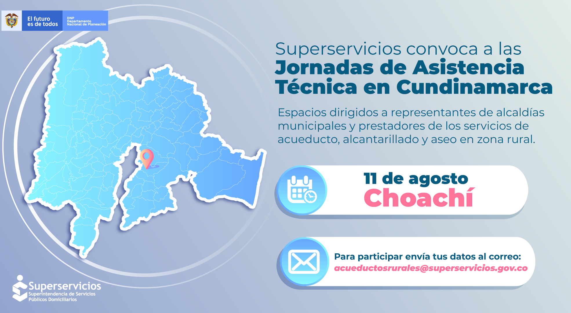 Jornadas de Asistencia Técnica para representantes de alcaldías municipales y prestadores de los servicios acueducto, alcantarillado y aseo en Choachí, Cundinamarca
