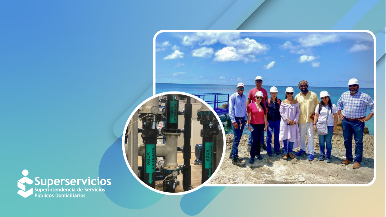 Funcionarios de Findeter y Superservicios en visita técnica a la Planta Desalinizadora de agua en San Andres