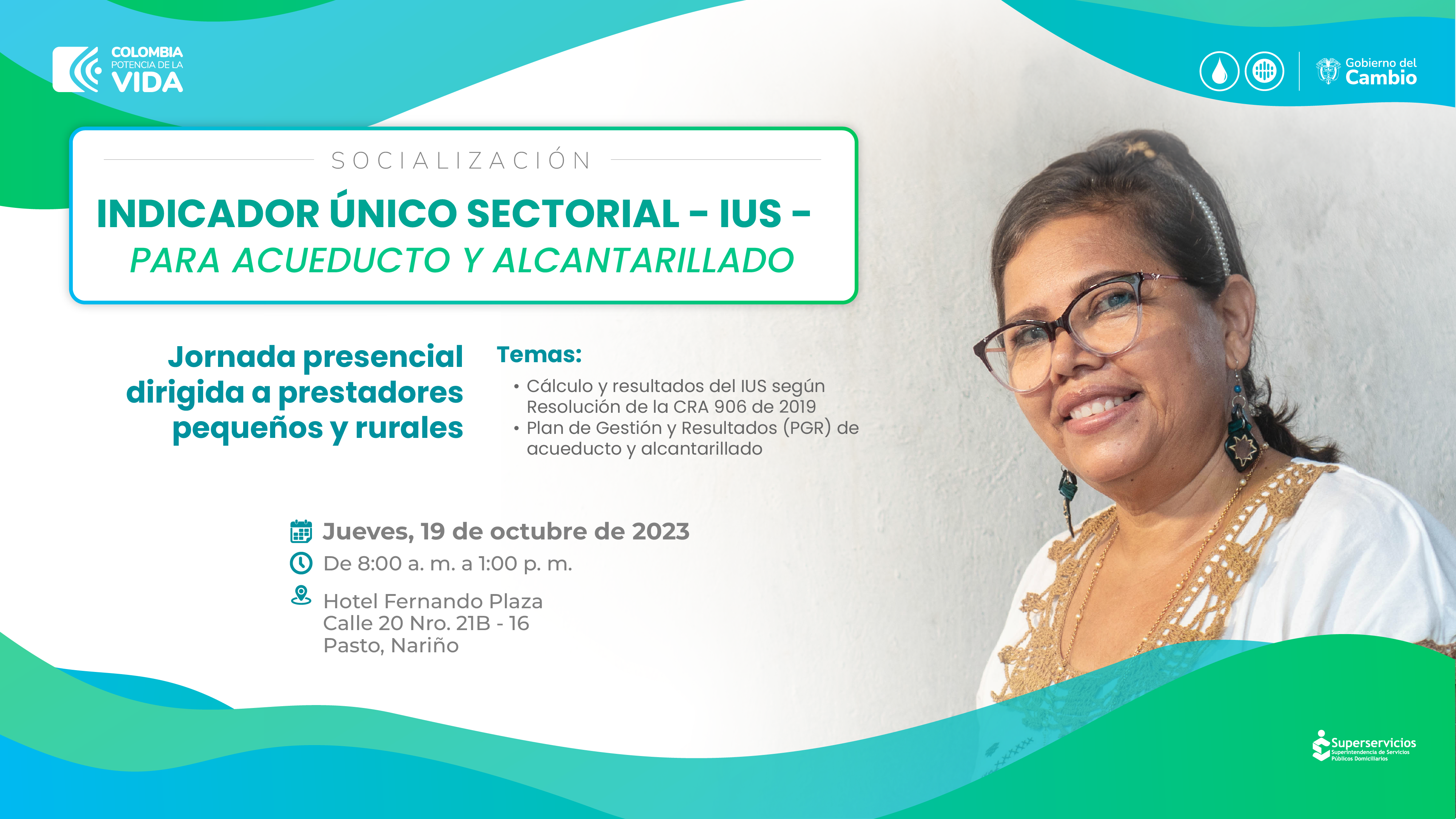 Socialización Indicador Único Sector (IUS) para Acueducto y Alcantarillado en Pasto, Nariño
