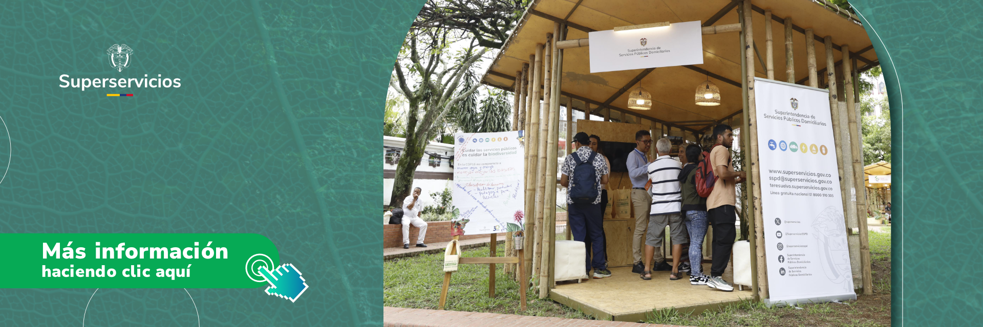 Stand de la Superservicios en la COP16 en Cali