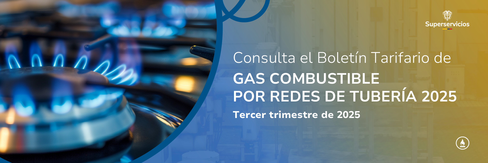 Boletín Tarifario de Gas Combustible por Redes de Tuberia - Tercer Trimestre 2025