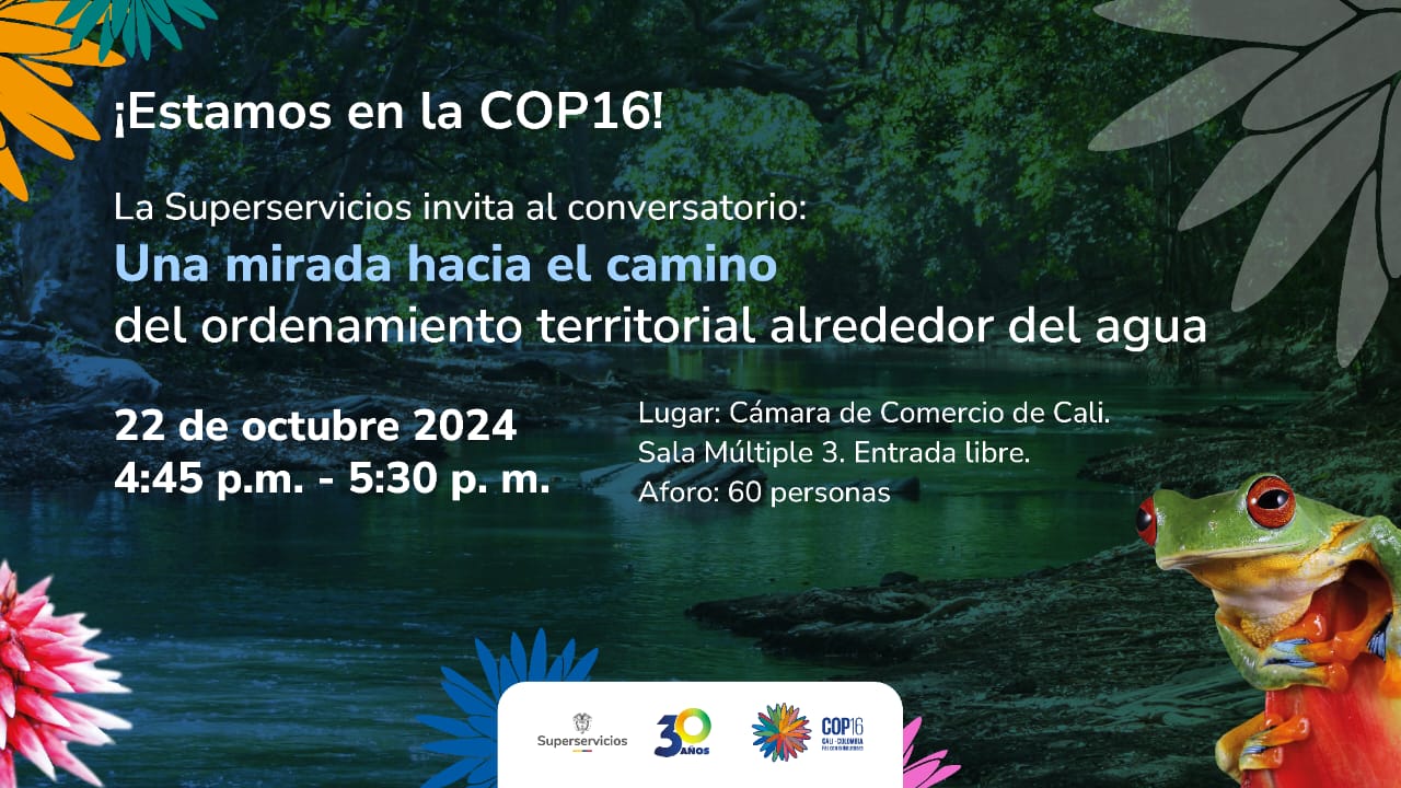 Invitación al conversatorio: "Una mirada institucional del ordenamiento territorial alrededor del agua"